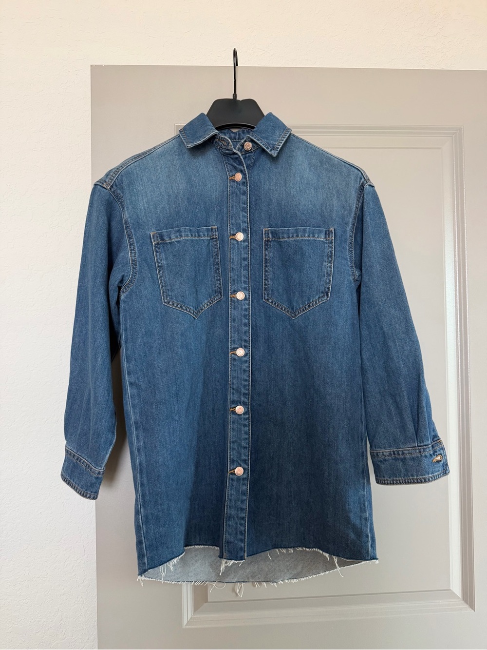 Xxs Women's Long Sleeve Oversized Denim Shirt or Dress - Wild Fable never worn!